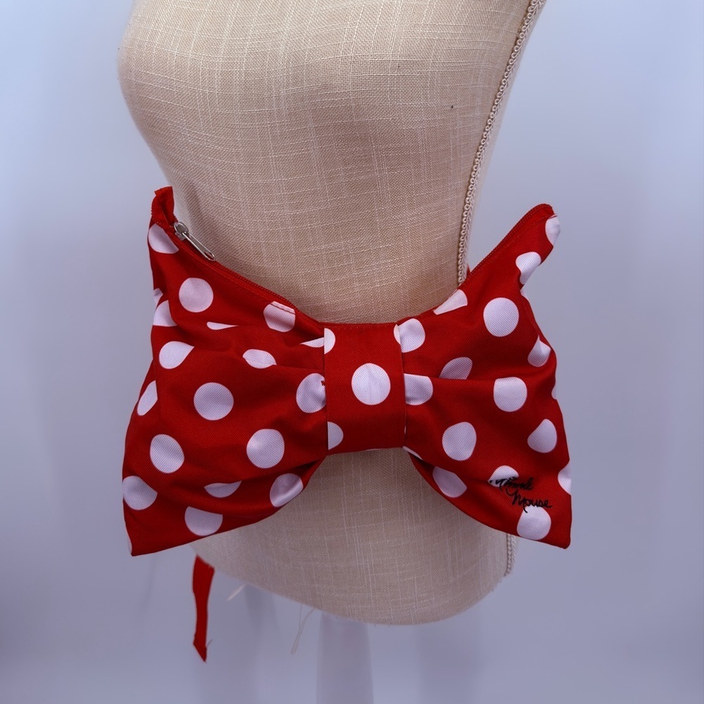 Disney Minnie Mouse Red Polka Dot Bow Belt Costume Accessory